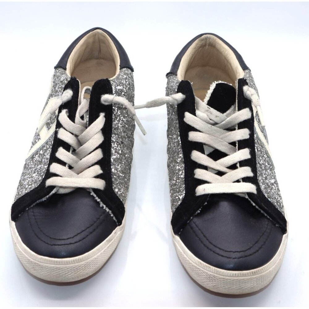 Kim & Zozi Hippie Bling Glitter Sneakers Womens Size 9 Lace-Up Punk